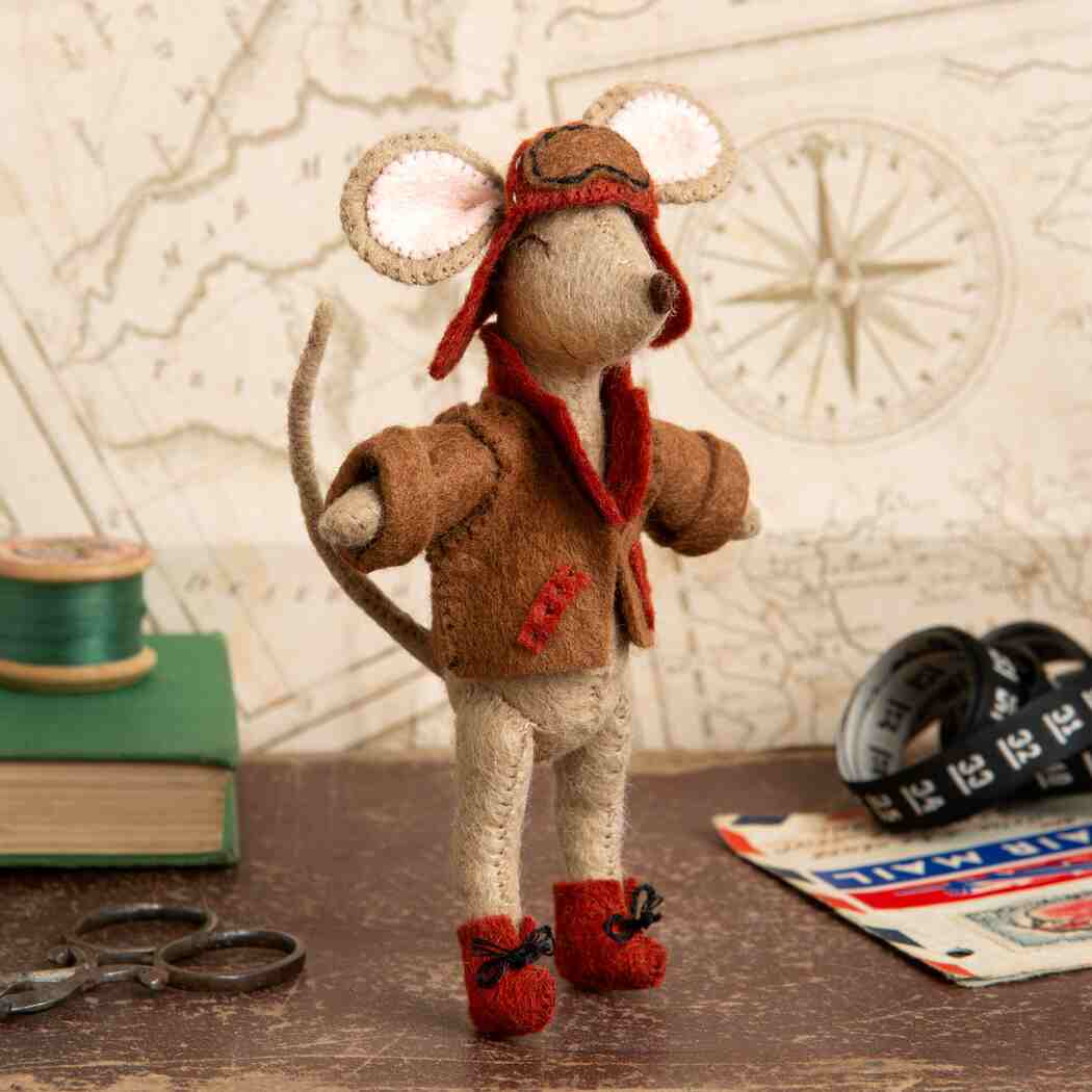 Corinne Lapierre Folk Embroidered Aviator Felt Craft Mini Kit