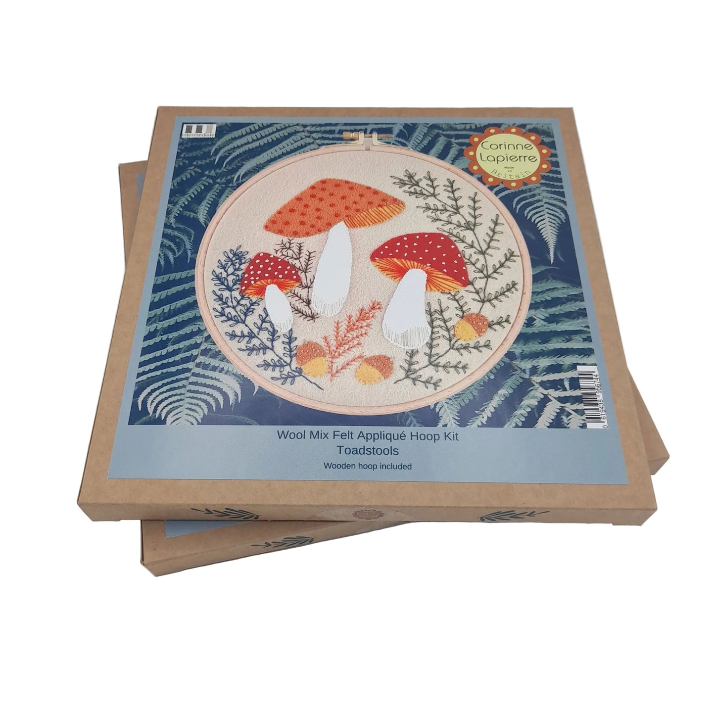 Corinne Lapierre Toadstool Felt Appliqué Hoop Kit