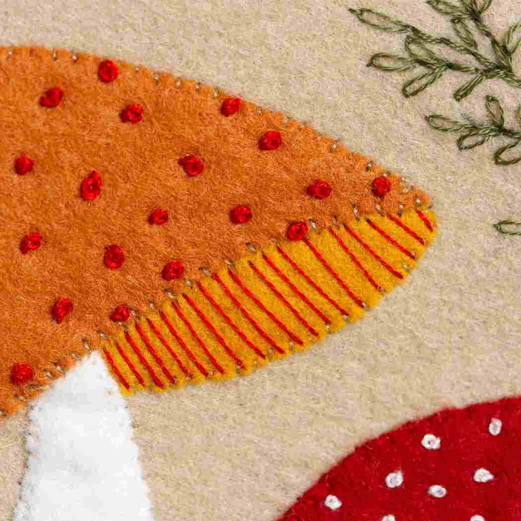 Corinne Lapierre Toadstool Felt Appliqué Hoop Kit