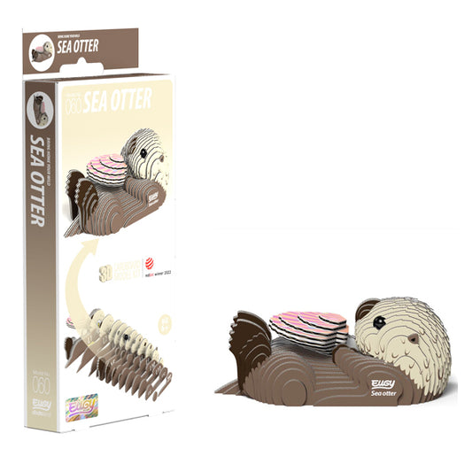 EUGY Sea Otter 3D Cardboard Model Kit