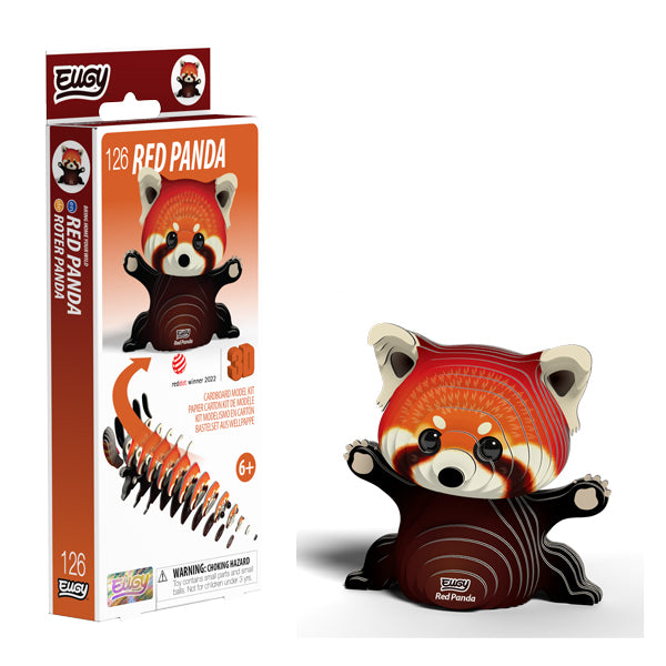 EUGY Red Panda 3D Cardboard Model Kit