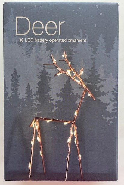 Small LED Battery Deer Ornament 15cms