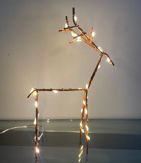 Small LED Battery Deer Ornament 15cms