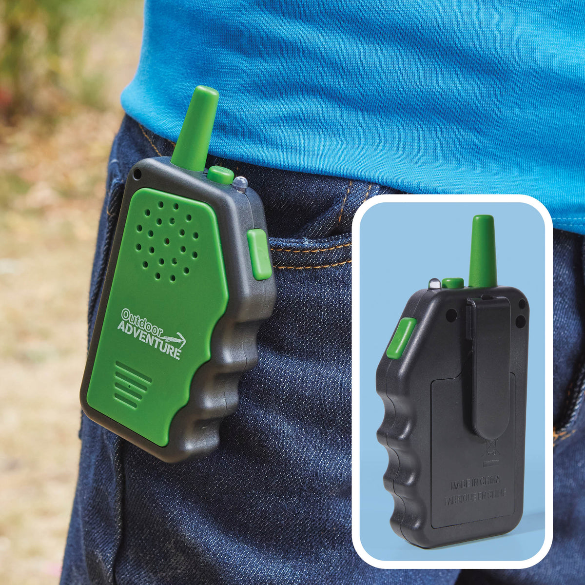 Outdoor Adventure Walkie Talkies with Torch – 1KM Range