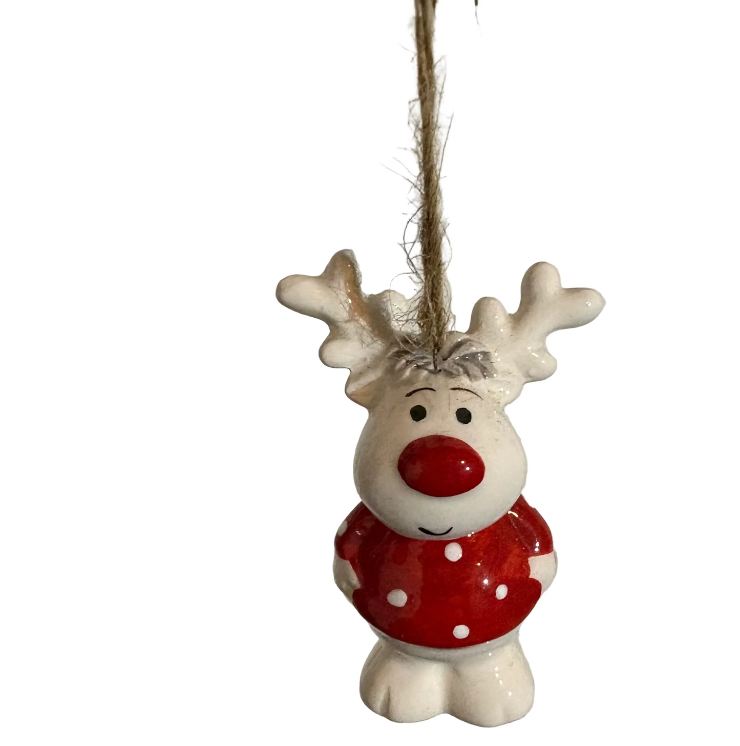 Hanging reindeer with Red Spot Jacket