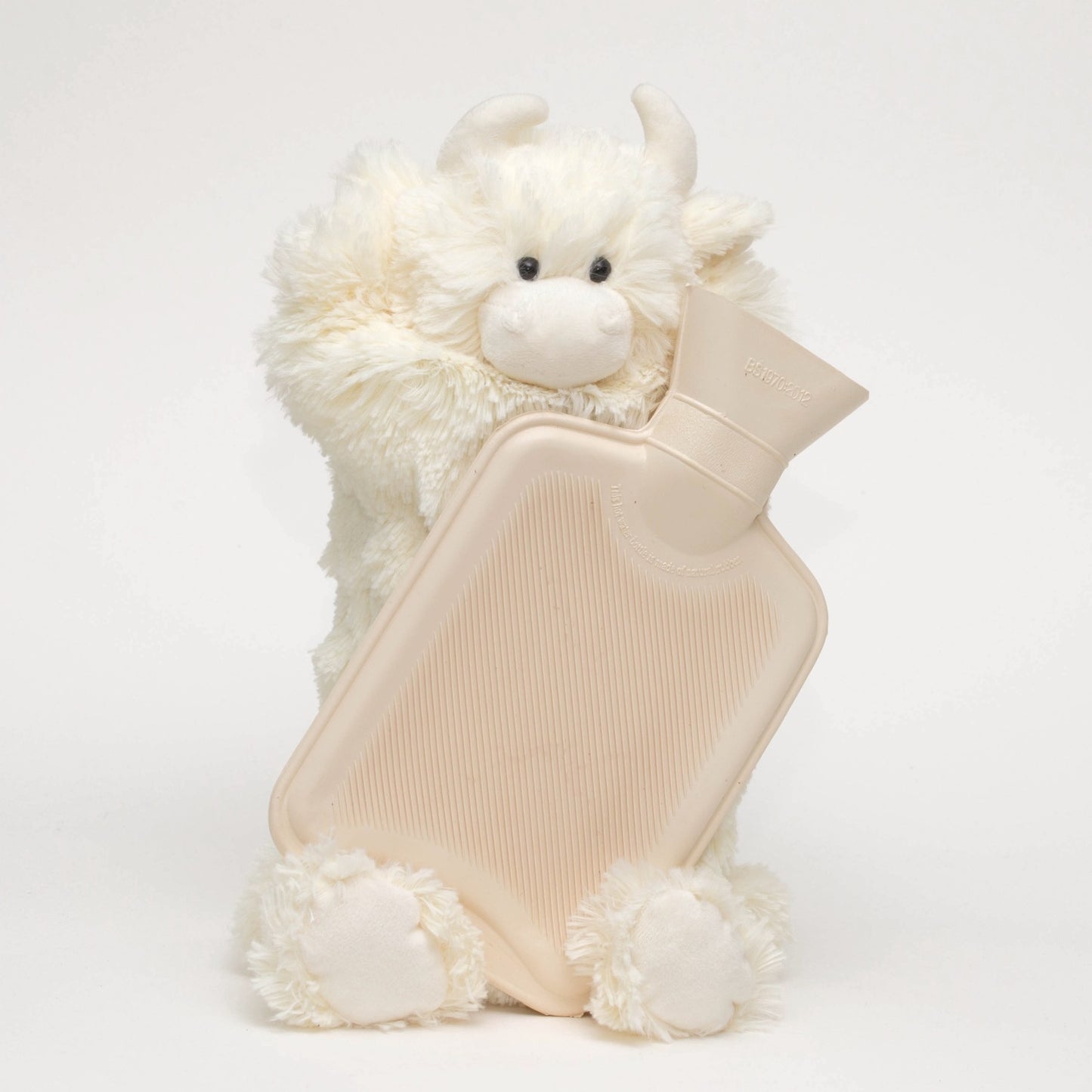 Cream Highland Coo Hot Water Bottle Cover / PJ Case