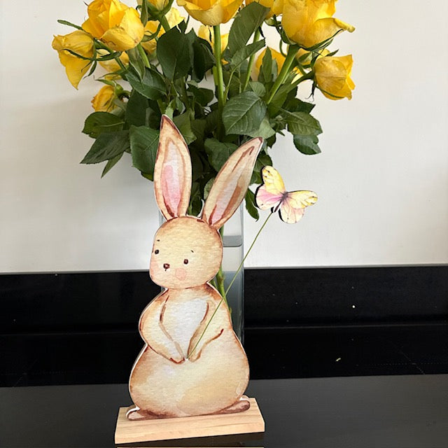 Large Rabbit With Butterfly Decoration
