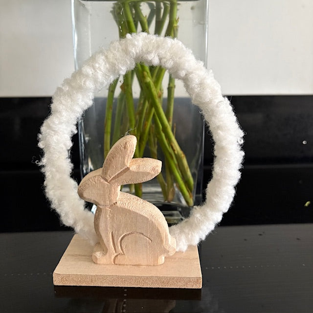 Easter Bunny In Cut Out Fluffy Easter Egg