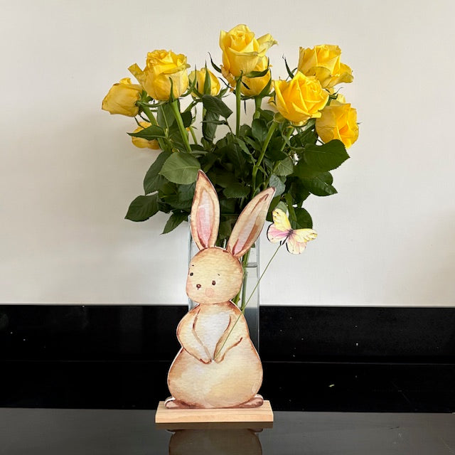 Large Rabbit With Butterfly Decoration