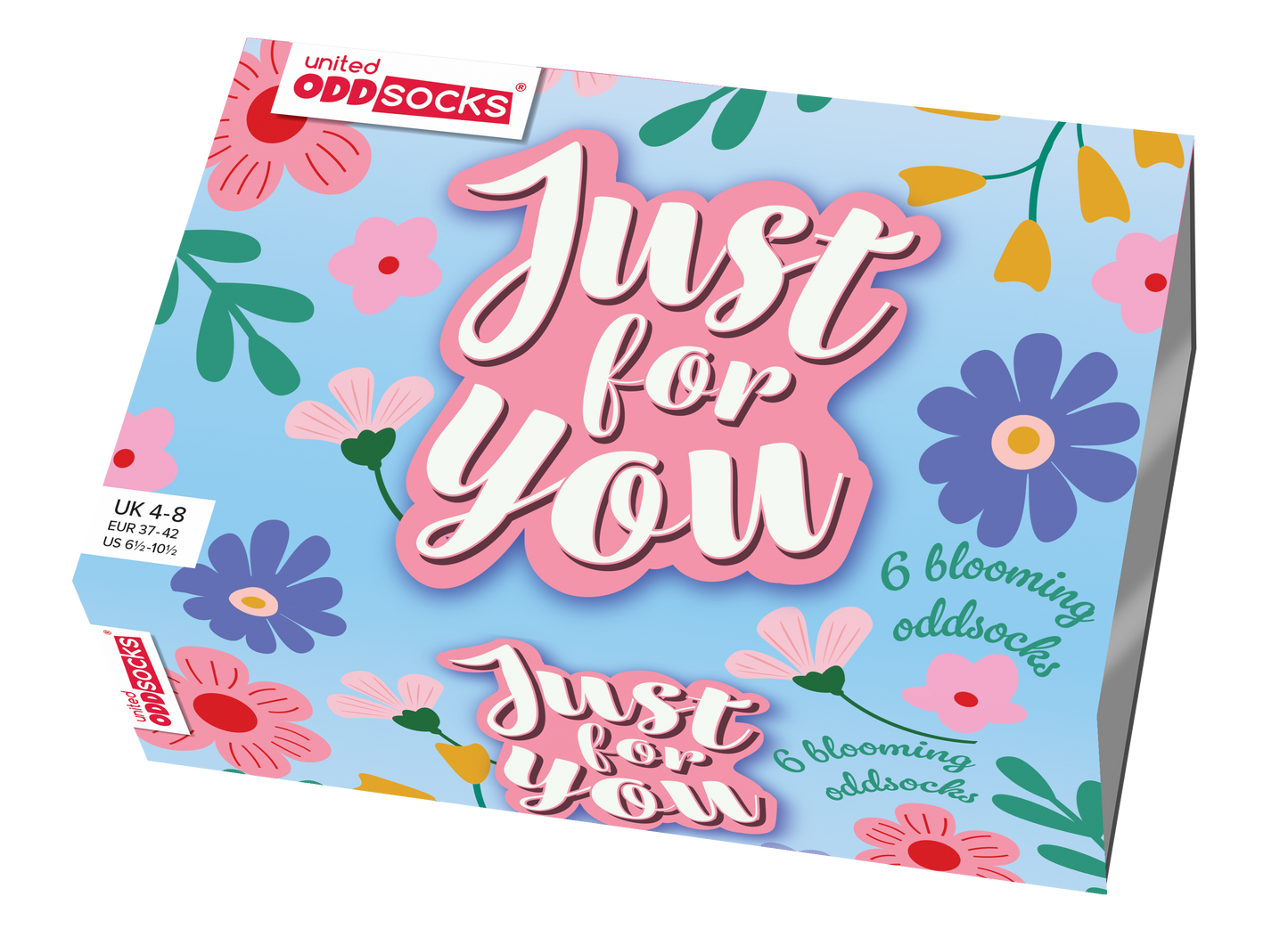 United Oddsocks Just For You 6 Odd Socks Gift Box-Ladies Size 4-8