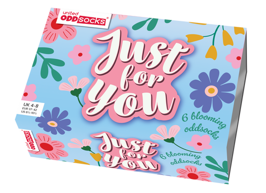 United Oddsocks Just For You 6 Odd Socks Gift Box-Ladies Size 4-8