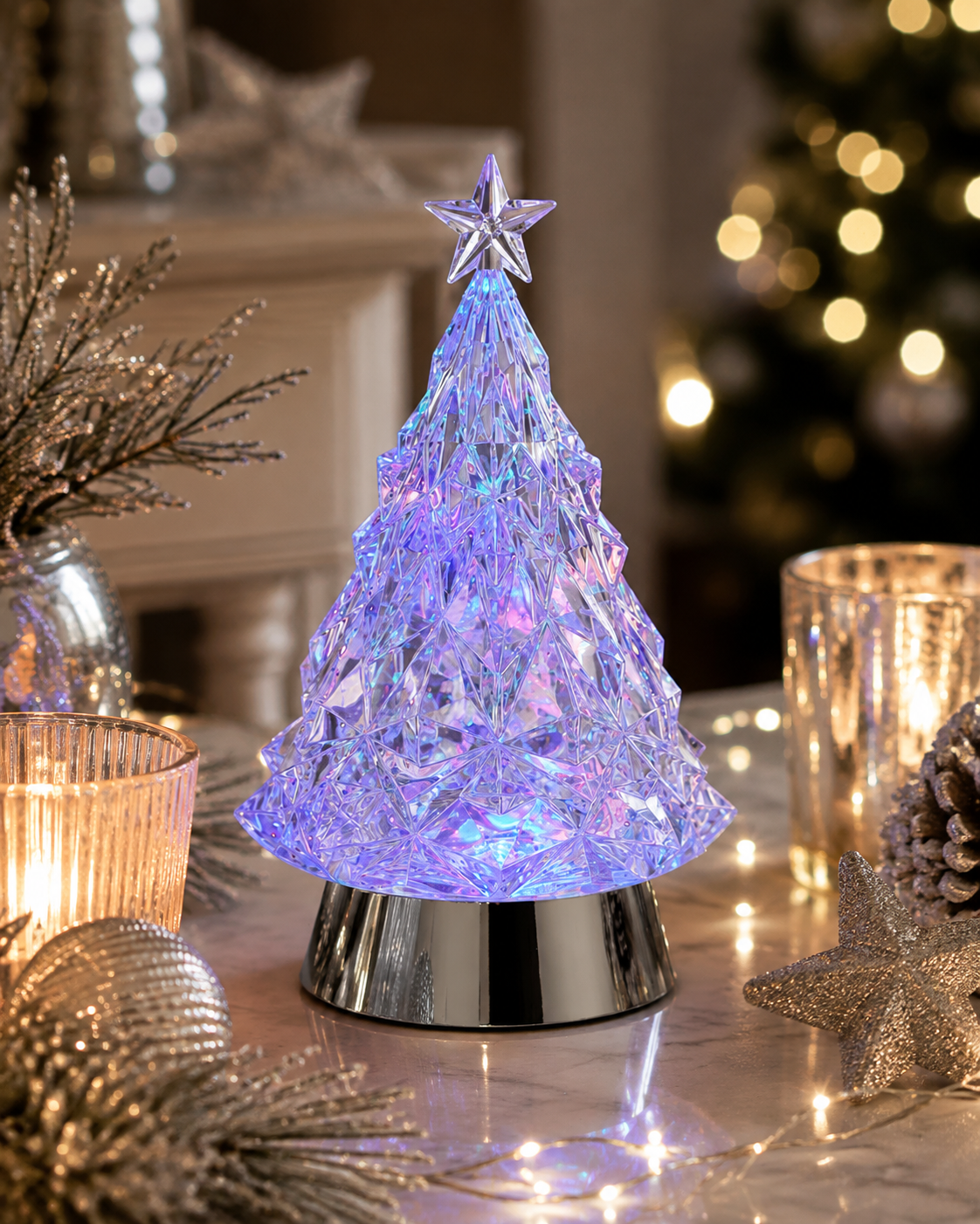 LED Liquid Diamond Christmas Tree 20cm