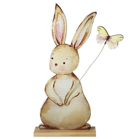 Large Rabbit With Butterfly Decoration