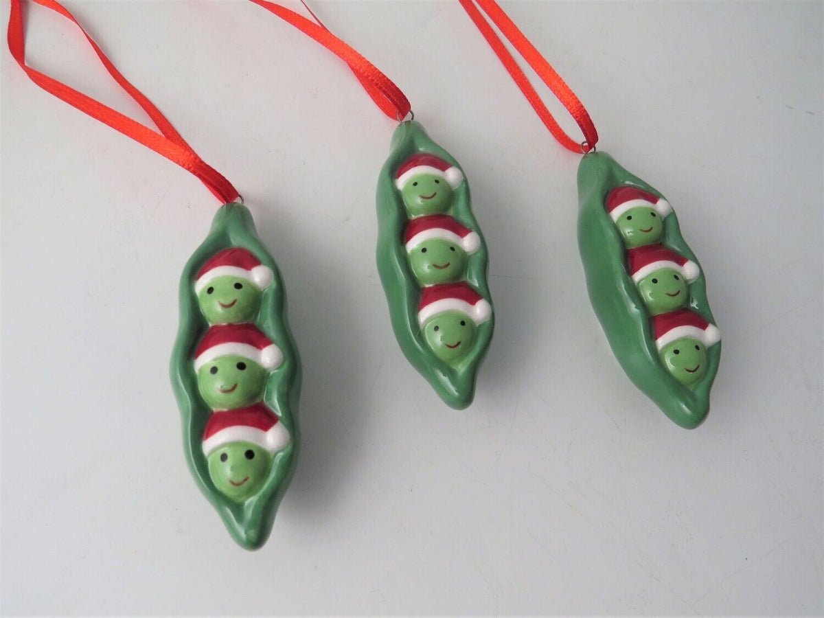 Fun Peas in a Pod Christmas Tree Decoration – 7cm