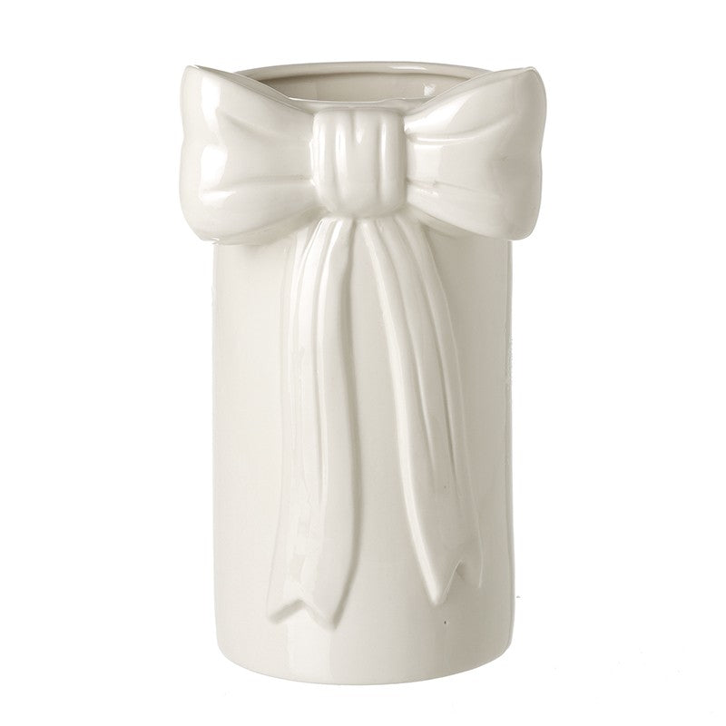 Cylindrical Ceramic Bow Vase