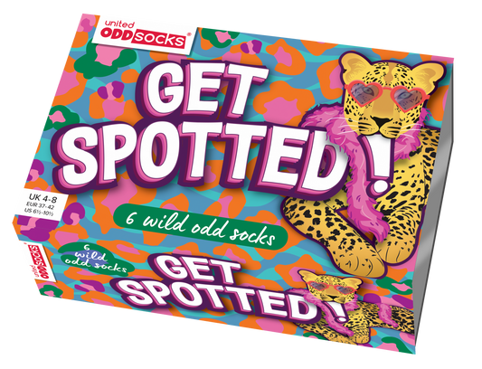United Oddsocks Get Spotted 6 Odd Socks Gift Box-Ladies Size 4-8