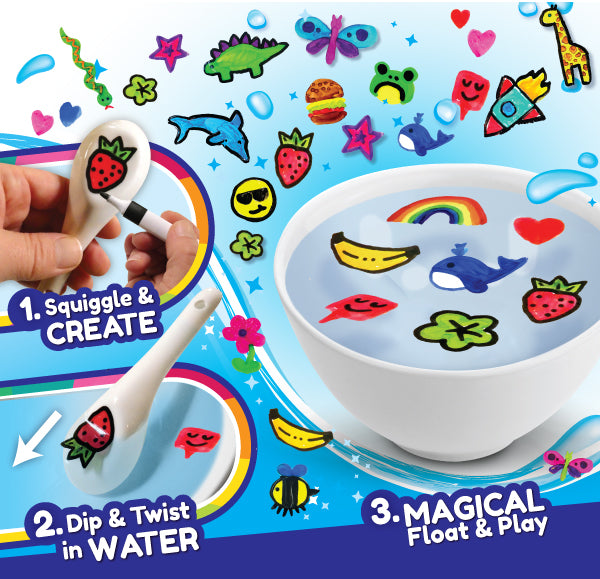 Water Art 12 Pack Magical Water Markers & Ceramic Spoon Creative Craft Kit