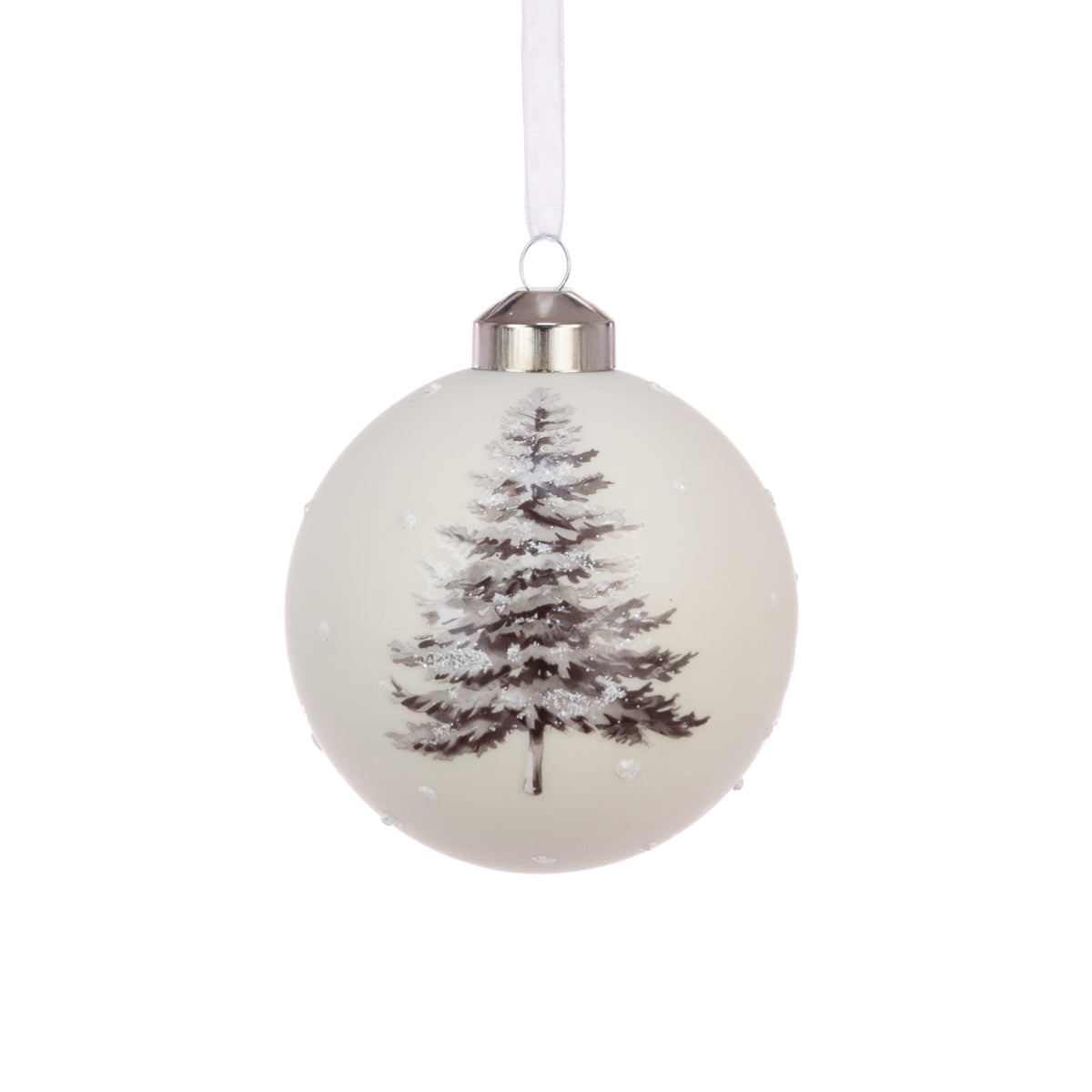Glass Zuri Christmas Bauble 8cm