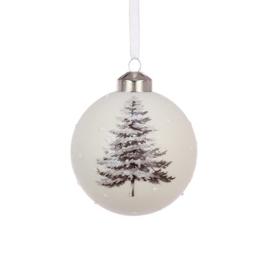 Glass Zuri Christmas Bauble 8cm
