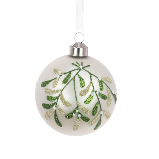 GLASS Addison Bauble 8cm by Floralsilk