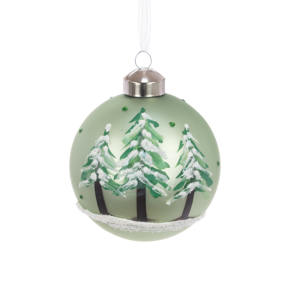 Danielle Green Glass Christmas Bauble 8cm