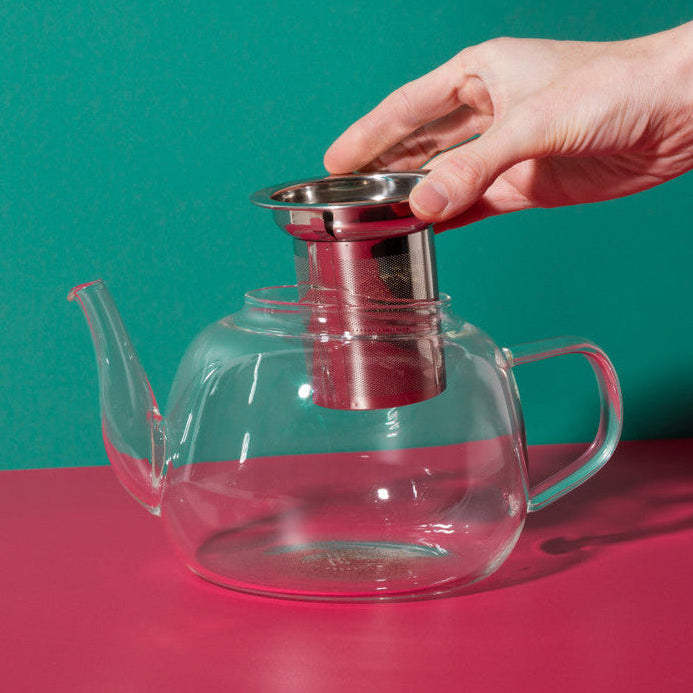 La Cafetière Rialto Glass Infuser Teapot With Filter And Wooden Lid, 4 Cup, 1.2L