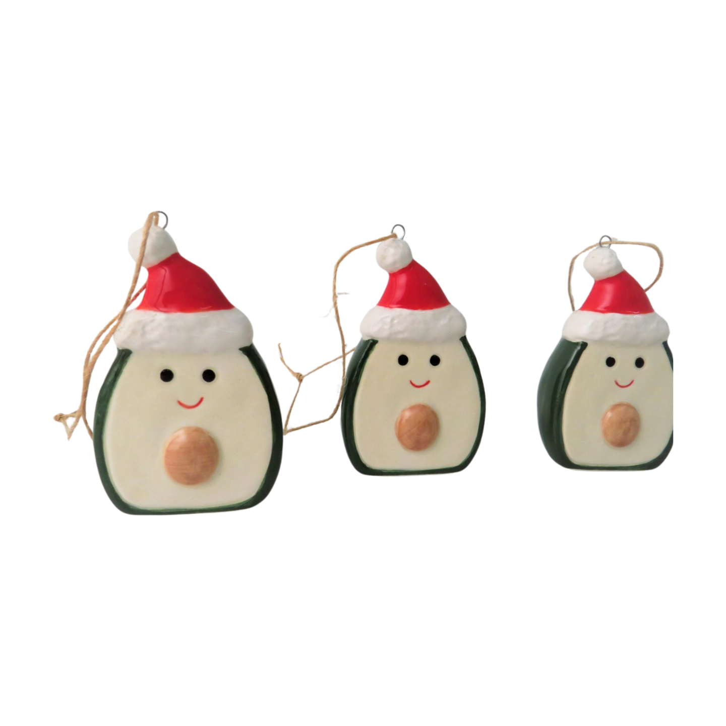 Fun Ceramic Avocado Hanging Decoration -Singles