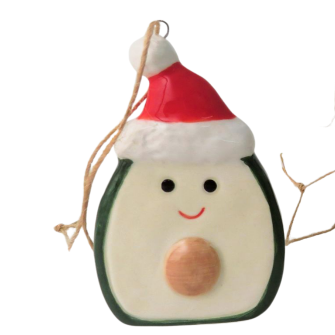 Fun Ceramic Avocado Hanging Decoration -Singles