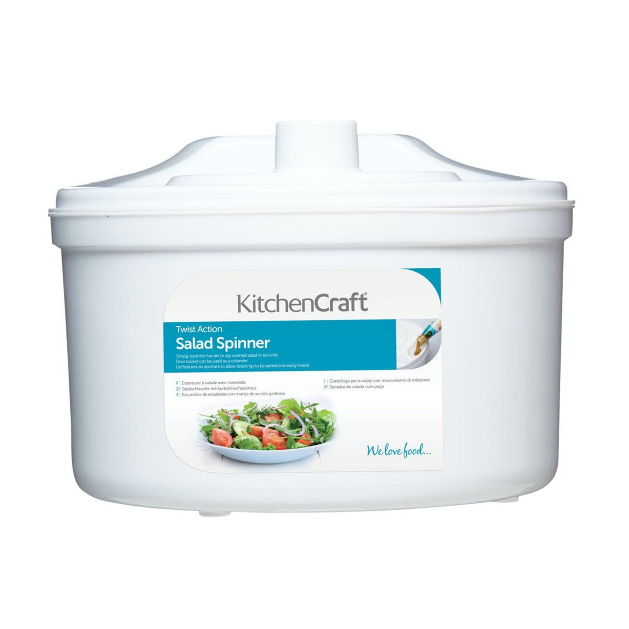 KitchenCraft 22.5cm Salad Spinner and Dresser