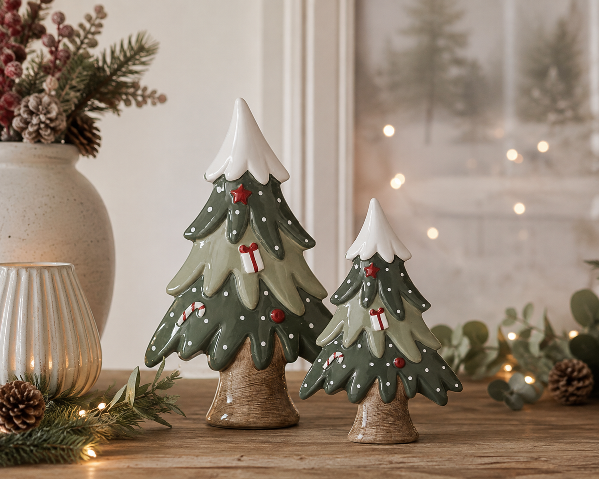 Ceramic Christmas Tree Decoration - 14.5cm or 21.6cm