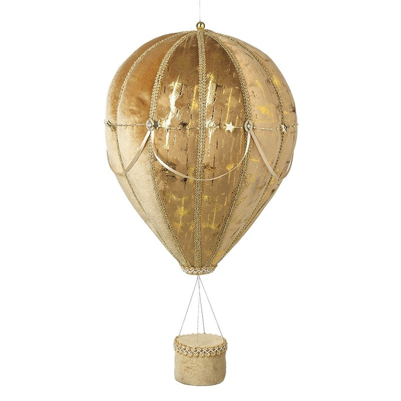 Gold Hot Air Balloon Hanging Decoration 44cms