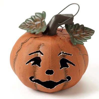 Medium Metal Pumpkin Lantern 20cm