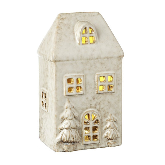Cream Light-Up Ceramic House