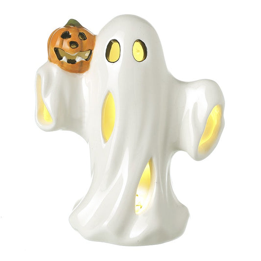 Ghost And Pumpkin Light-Up Ornament