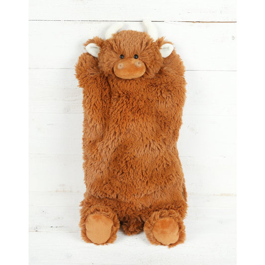 Brown Highland Coo Hot Water Bottle Cover / PJ Case