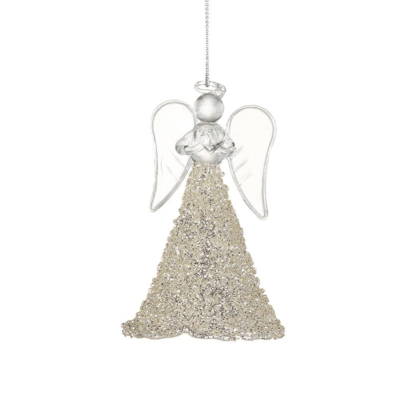 Textured Spun Glass Dress Gold Angel