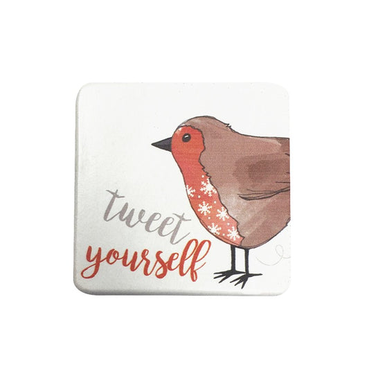 Tweet Yourself Robin Coaster