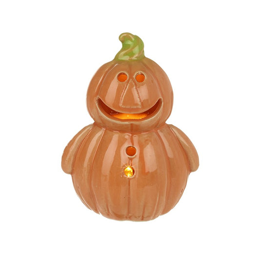 Ceramic Halloween Light Up Pumpkin Person Decoration