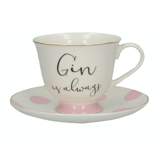 Ava & I Gin And Tonic Cup And Saucer in Gift Box