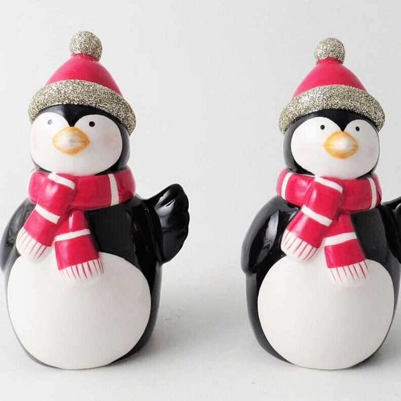 Penguin Figure Christmas Decoration 14cm