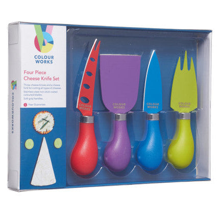 Colourworks 4 Piece Cheese Knife Set