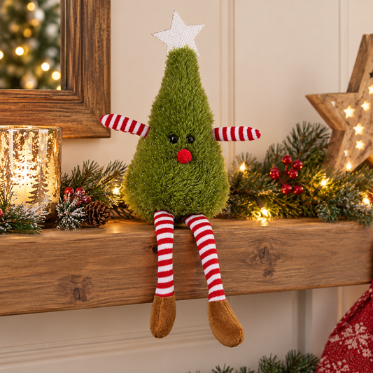 Christmas Tree With Stripey Legs 27cms by Heaven Sends