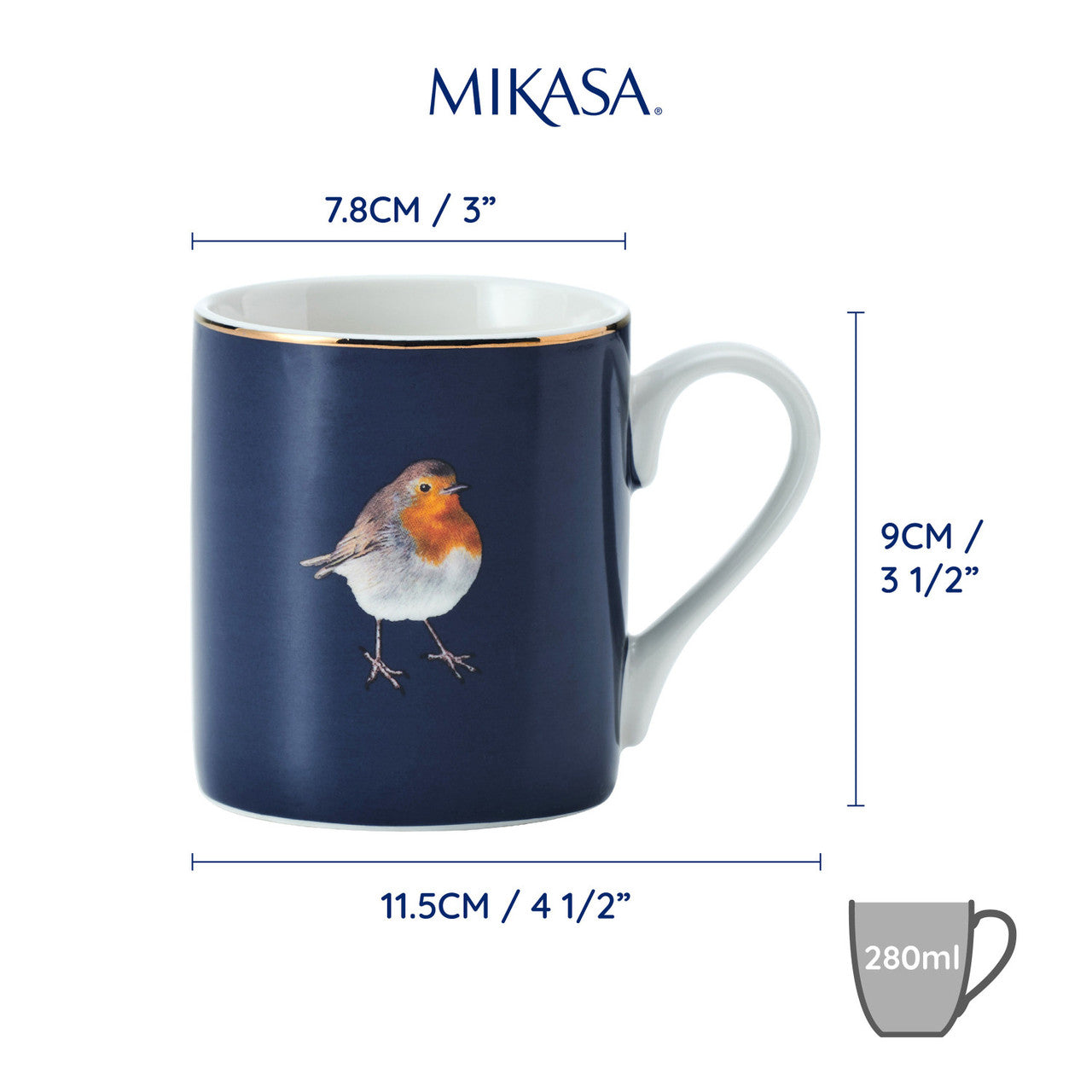 Mikasa Robin Straight-Sided Porcelain Mug