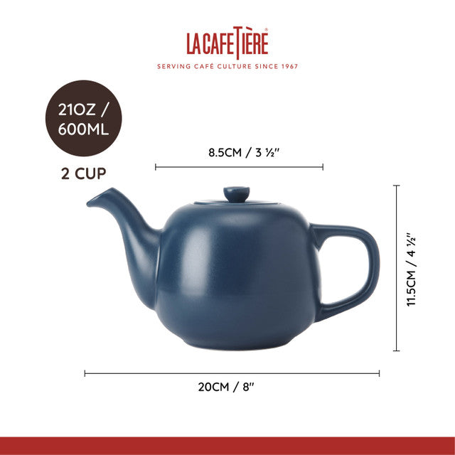 La Cafetière Classic Teapot, Navy, 600ML