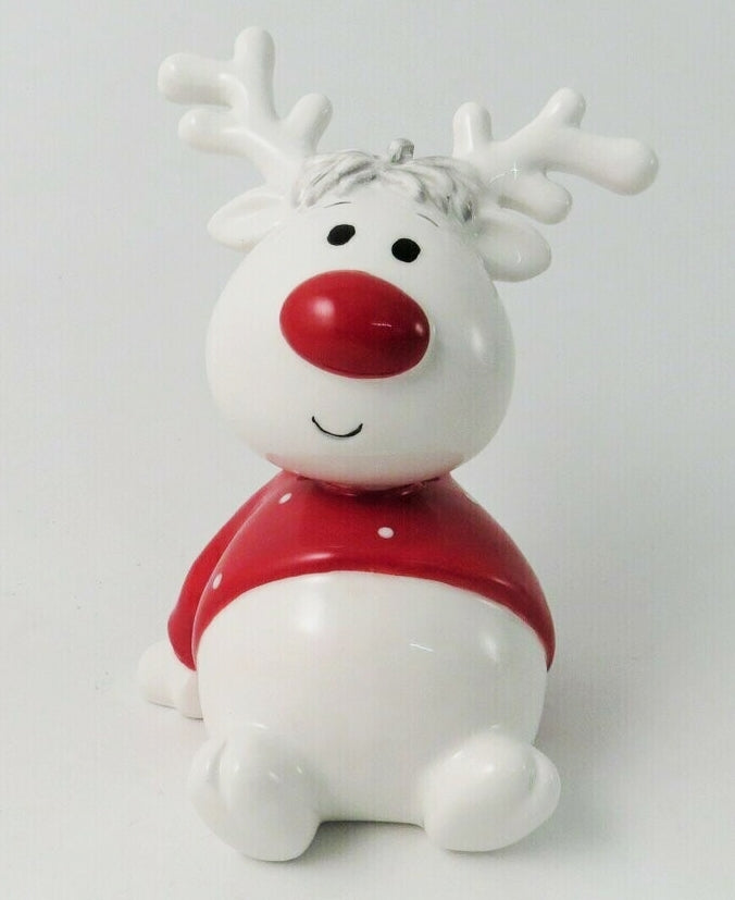 Sitting Reindeer with Red Nose - 2 Sizes
