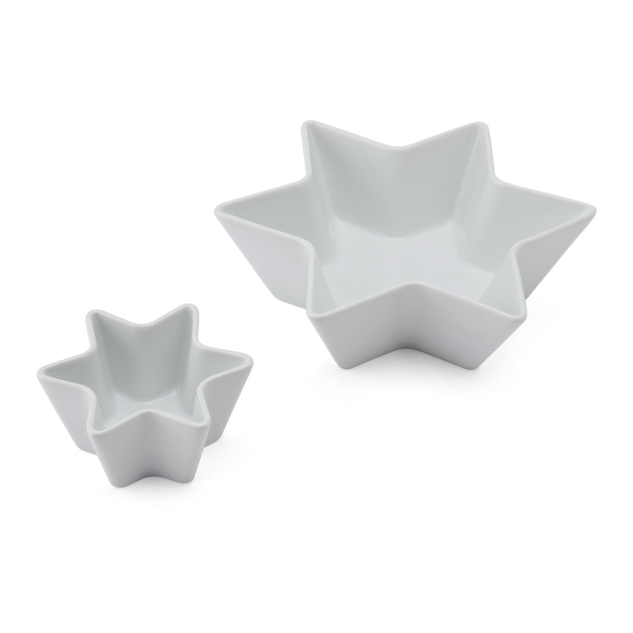 Mikasa White Porcelain Star Bowls, Set of 2