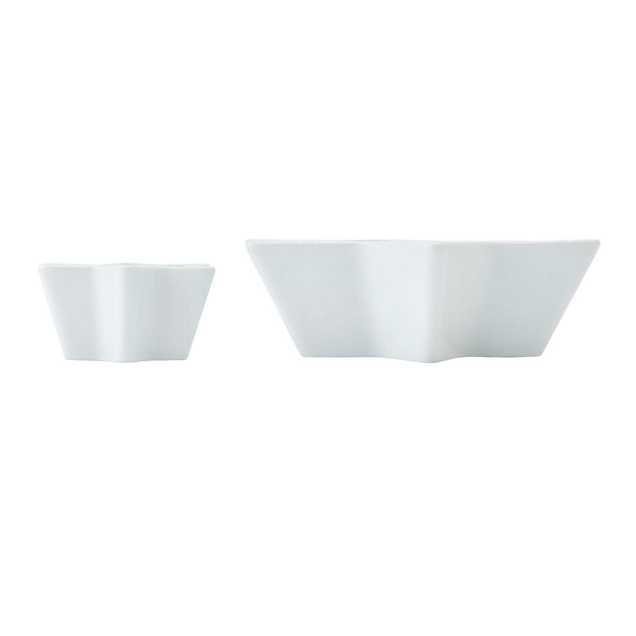 Mikasa White Porcelain Star Bowls, Set of 2