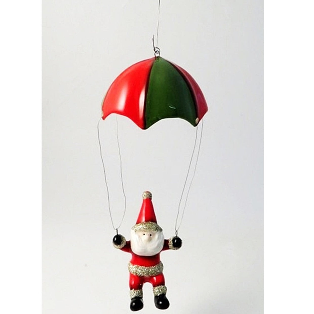 Ceramic Parachute Hanging Santa