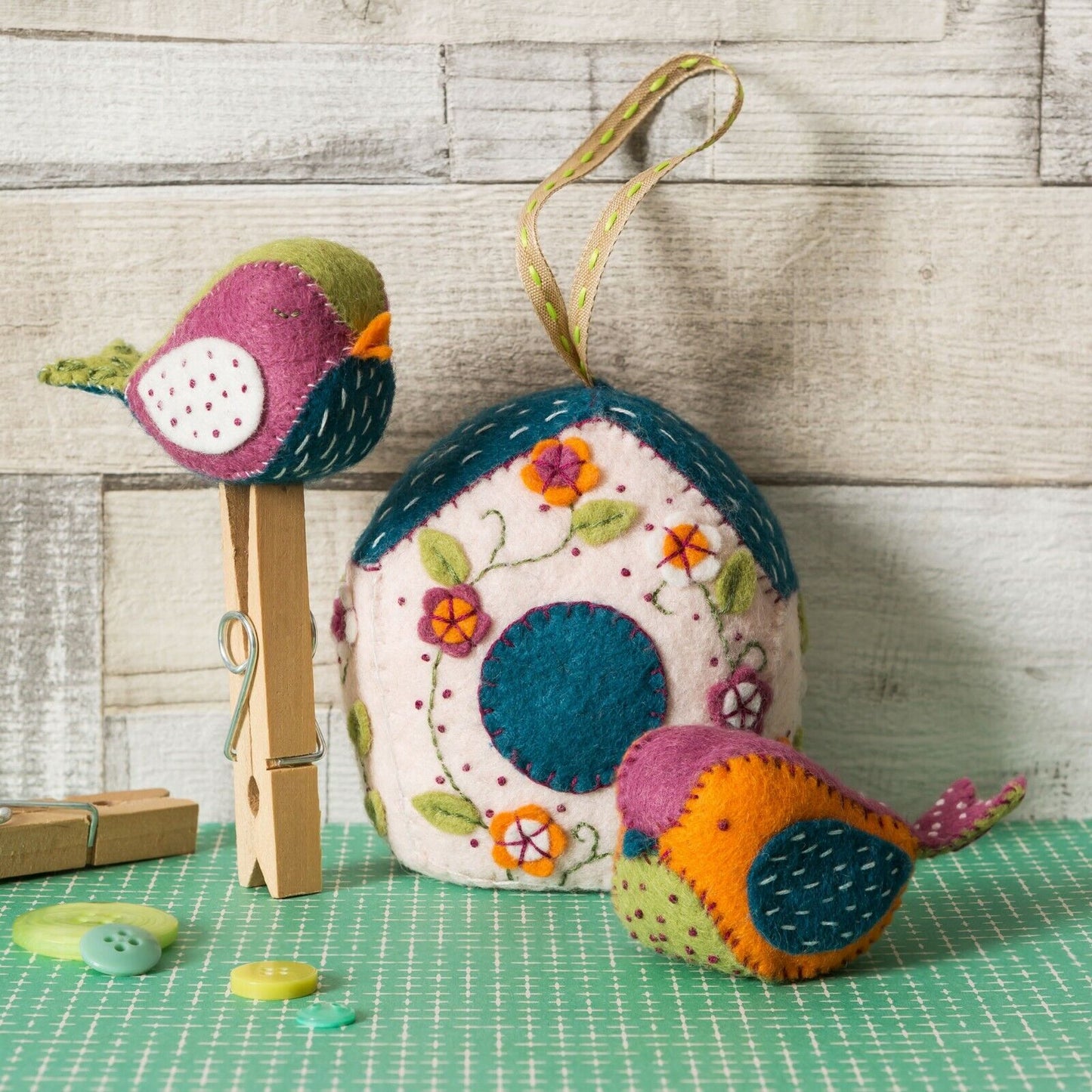 Corinne Lapierre Felt Birdhouse and 2 Birds Sewing Craft Kit