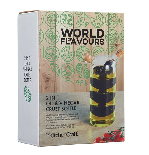 World of Flavours 2-in-1 Oil and Vinegar Bottle - Cascade